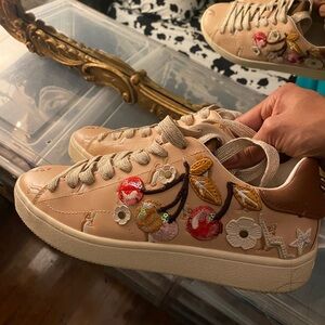 Embroidered Floral Women's Sneakers